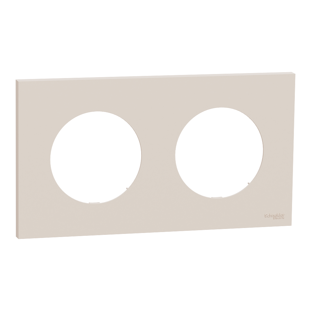 Odace plaque 2 postes beige sable